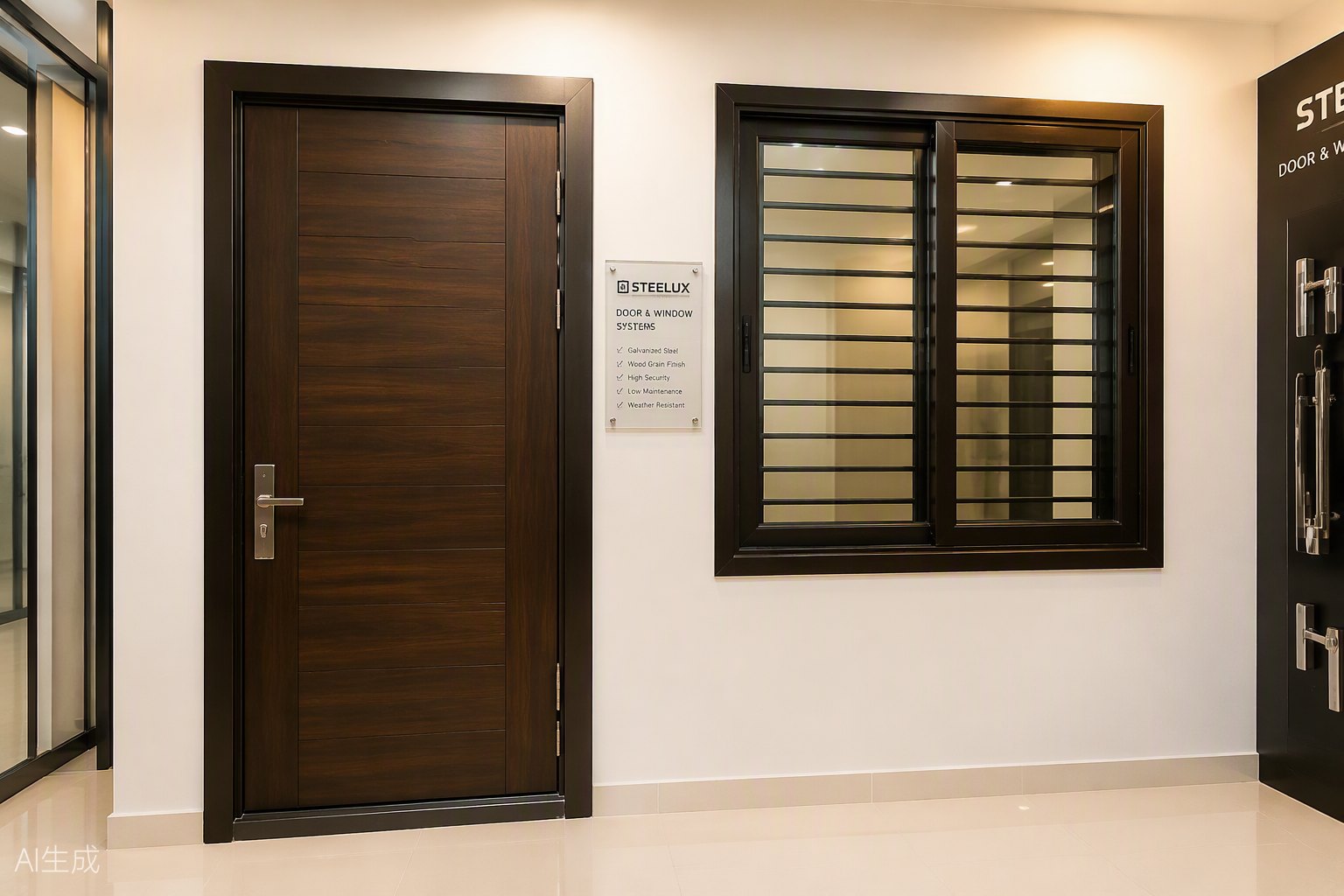 KE steel door and window set